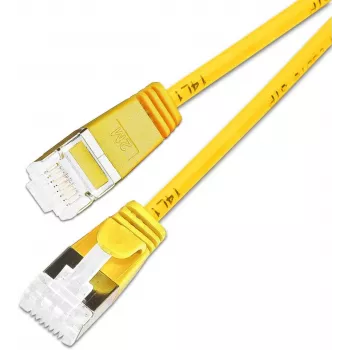 Wirewin SLIM KAT6A 10 Gigabit Light Patch Cable, 0.25m, U/FTP, Ø 3.8mm, Yellow, 50-Pack (SLIM-LS-K6A 0.25 YE 50)