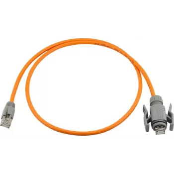 Wirewin Industrial Cat6A S/FTP PUR Patch Cable, IP67 RJ45, 1m, Orange PKW-I1-SF-K6A-PUR 1.0 OR