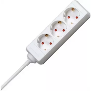 HEINRICH KOPP 3-Way Power Strip with 45° Rotated Sockets, 5m Cable H05VV-F 3G1.5mm², 16A, 250V 128690659