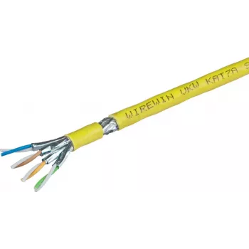 Wirewin Cat.7 S/FTP Installation Cable, 1200MHz, LSOH3, Solid Conductor, PoE-optimised, 500m, VKW SFTP K7A L3 500SXQ