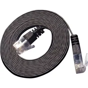 Wirewin Triotronik PKW-SLIM-KAT6 0.5 SW Cat6 U/UTP Slim Patch Cable, RJ45 Plug to RJ45 Plug, 0.5 m, Black
