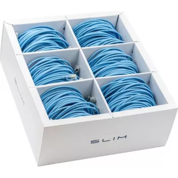 Wirewin SLIM-LS-K6A 3.0 BL 36 - Cat6a U/FTP Slim Patch Cable, 3m, Blue, 36-Pack