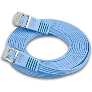 Wirewin Triotronik 0.15m Cat6 U/FTP Slim Ethernet Patch Cable, RJ45 Plug to Plug, Blue PKW-STP-SLIM-KAT6 0.15 BL