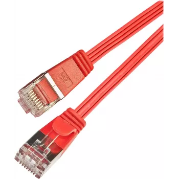 Wirewin Triotronik PKW-STP-SLIM-KAT6 0.25 RT - Cat6 U/FTP Slim Ethernet Patch Cable, RJ-45 Plug to RJ-45 Plug, 0.25 m, Red