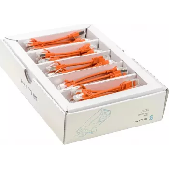 Wirewin SLIM-LS-K6A Cat6a U/FTP Ethernet Patch Cable, 0.1 m, Orange, 50-Pack SLIM-LS-K6A 0.1 OR 50