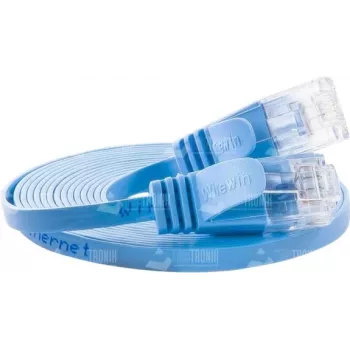 Wirewin Cat.6 U/UTP Slim Ethernet Patch Cable, 0.15 m, Blue PKW-SLIM-KAT6 0.15 BL