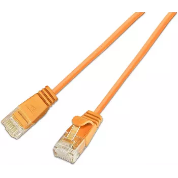Wirewin SLIM KAT6A 10 Gigabit lightweight patch cable round, U/UTP, Ø 3.6 mm, orange (SLIM-L-UU-K6A 10.0 OR)