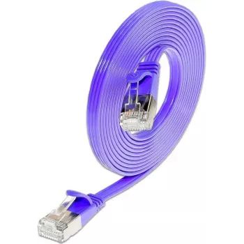 Wirewin Triotronik Cat6 U/FTP Slim Ethernet Patch Cable, 2m, RJ45 Plug to Plug, Copper, Violet PKW-STP-SLIM-KAT6 2.0 VT
