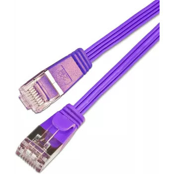 Wirewin Triotronik Cat6 U/FTP Slim Ethernet Patch Cable, 2m, RJ45 Plug to Plug, Copper, Violet PKW-STP-SLIM-KAT6 2.0 VT