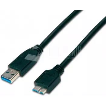 Wirewin USB 3.0 A Plug to Micro-B Plug Cable 1m Black USB 3.0 A-MB MM 1.0 SW