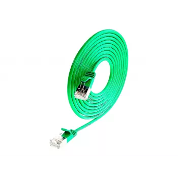 Wirewin Triotronik PKW-LIGHT-STP-K6 5.0 GN Cat6 STP Patch Cable, RJ-45 Plug to RJ-45 Plug, 5 m, Green