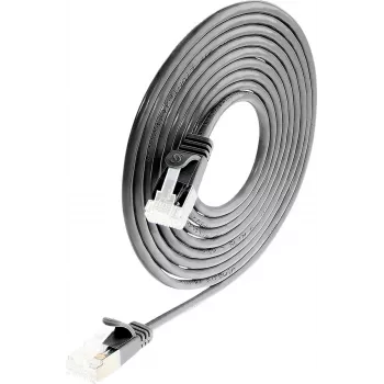 Wirewin Light Patch Cable Round U/FTP Cat 6a Black 0.1m Slim Flexible Thin Cable for Special Applications PoE (PKW-LIGHT-STP-K6A 0.1 SW)