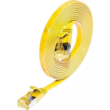 Wirewin Cat6a U/FTP Slim Patch Cable RJ45 - 5m, Yellow PKW-STP-SLIM-K6A 5.0 GE