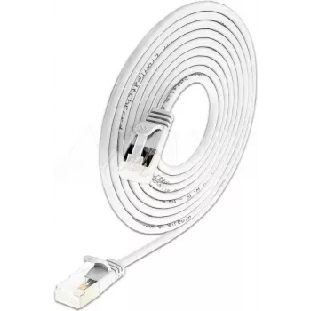Wirewin Light Patch Cable Round U/FTP Cat 6a White 0.25m Slim, Shielded, PoE, Flexible and Thin Cable for Special Applications (PKW-LIGHT-STP-K6A 0.25 WS)