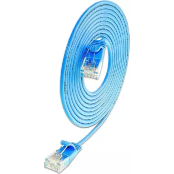 Wirewin SLIM KAT6A 10 Gigabit Light Patch Cable Round, U/UTP, Ø 3.6 mm, Blue (SLIM-L-UU-K6A 7.5 BL)