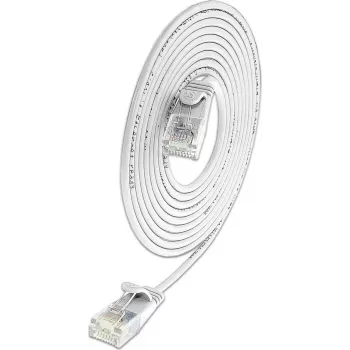 Wirewin SLIM KAT6A 10 Gigabit Light Patch Cable Round, U/UTP, Ø 3.6 mm, White (SLIM-L-UU-K6A 7.5 WT)