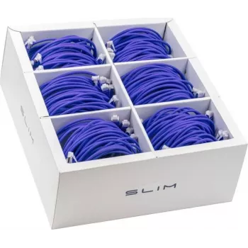 Wirewin SLIM-LS-K6A 3.0 VT 36 - Cat6a U/FTP Slim Ethernet Patch Cable, 3m, Purple, 36-Pack