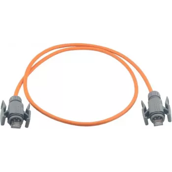 Wirewin Industrial Cat6A S/FTP PUR Patch Cable, 7.5m, Orange, IP67 RJ45 PKW-I2-SF-K6A-PUR 7.5 OR