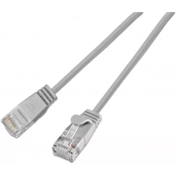 Wirewin SLIM KAT6A 10 Gigabit Light Patch Cable Round, U/UTP, Ø 3.6 mm, Grey (SLIM-L-UU-K6A 0.15)