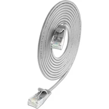 Wirewin SLIM Cat6A 10 Gigabit Light Patch Cable Round, U/UTP, Ø 3.6 mm, Grey (SLIM-L-UU-K6A 2.0)