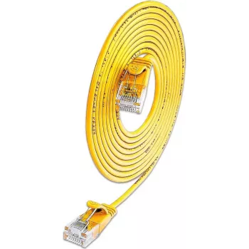 Wirewin SLIM KAT6A 10 Gigabit Light Patch Cable, U/UTP, Ø 3.6 mm, Yellow (SLIM-L-UU-K6A 2.0 YE)