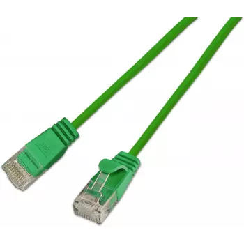 Wirewin Slim Cat.6A 10 Gigabit U/UTP Patch Cable, 5 m, Green SLIM-L-UU-K6A 5.0 GN