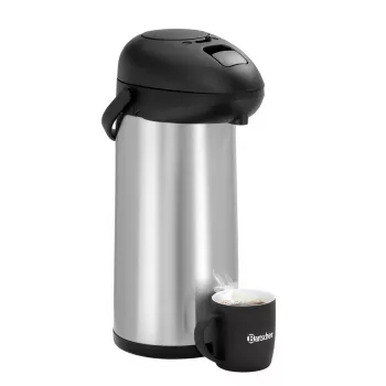Bartscher Insulated Jug 5L Black/Silver