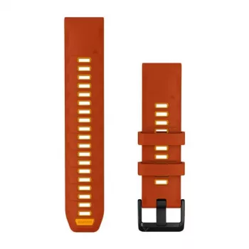 Garmin QuickFit 22 Watch Band, Silicone, Autumn Orange/Spark Orange