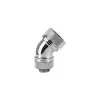 Thermaltake Pacific G1/4 PETG Tube 45-Degree Compression Fitting - Chrome-Plated Brass, 16mm OD