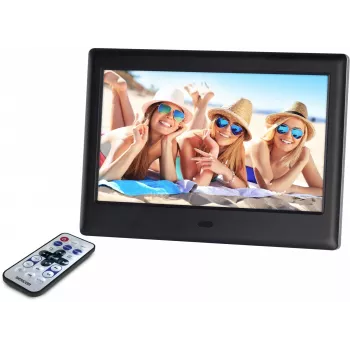 SENCOR SDF 782BK 7 inch Digital Photo Frame with Video and Music Playback, Black