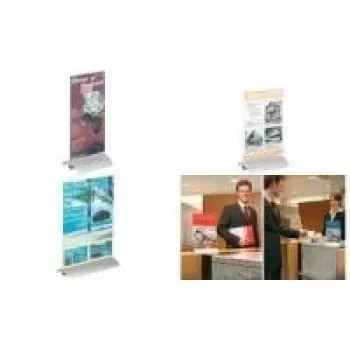 DURABLE Presenter A5 Table Stand, Acrylic/Aluminium, Transparent