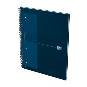 Oxford International College Pad Notebook, DIN A4+, Squared, Hardcover, Spiral Bound, 80 Sheets, 1 Piece 400191243