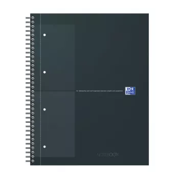 Oxford International College Block Notebook, DIN A4+, squared, Hardcover, spiral-bound, 80 Sheets, SCRIBZEE-compatible 400191148
