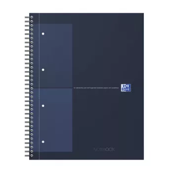 Oxford International College Notebook A4+ squared Hardcover Spiral Binding 80 Sheets 400191240