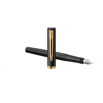 Waterman Allure Impression Fountain Pen, Black with Gold Fittings, Medium Nib 2225500