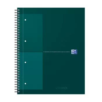 Oxford International College Block Notebook, DIN A4+, squared, Hardcover, Spiral Binding, 80 Sheets 400191242
