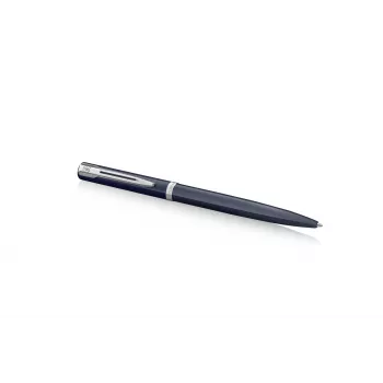 Waterman Impression Ballpoint Pen – Blue Lacquer, Chrome Trim Ring, Medium Tip, Gift Box 2225468