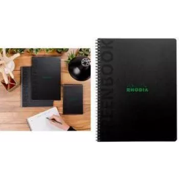 Rhodia Greenbook College Pad A5+ Squared Black 119934C