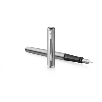 Waterman Allure Impression Fountain Pen, Stainless Steel with Gold Fittings, Medium Nib 2225494