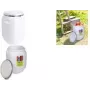 EDA 50L White Plastic Storage Drum with Lid 010559 NA
