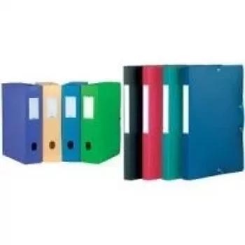 ELBA Memphis Document Box DIN A4, 40 mm Capacity, Green PP, Labelled Spine Label 98402914