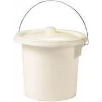EDA Hygiene Bucket with Metal Handle, 11.5 Litres, Cream, Robust Plastic, Diameter 340 mm, Height 270 mm, 1 Piece 019486 BE. CR S