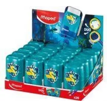 Maped DRAGON eraser & sharpener combo, double hole, 20-Piece display 049226