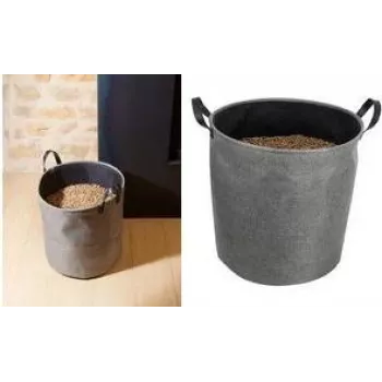 EDA Pellet Storage Bag, 60 Litres, Dark Grey, 30 kg Capacity, Felt, Foldable, with Carry Handles 010488 G/NO