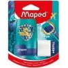 Maped Dragon sharpener & eraser combo - double sharpener container with integrated eraser, 1 piece (049224)