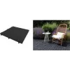 EDA Wood-Effect Outdoor Floor Tile, 500 x 500 mm, Black, UV and Chlorine Resistant, Non-Slip, 1 Piece (010939 NO)