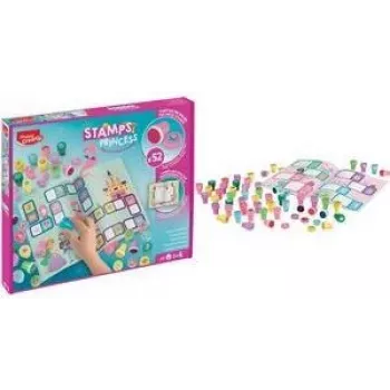 Maped Creativ Princess self-inking stamp set, 6 stamps, plastic, cardboard box, various ink colours 907072