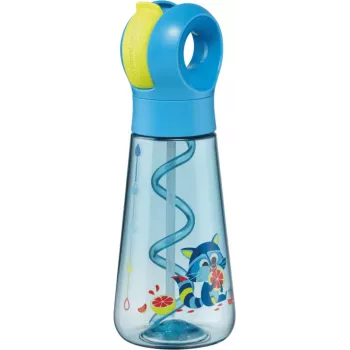 Maped PICNIK Raccoon Water Bottle 0.5 L Blue with Straw 873101
