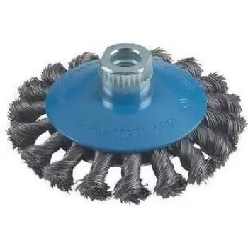 Bosch Conical Brush, Knotted Wire, 100 mm, 0.5 mm, 12500 RPM, M14 2608622011