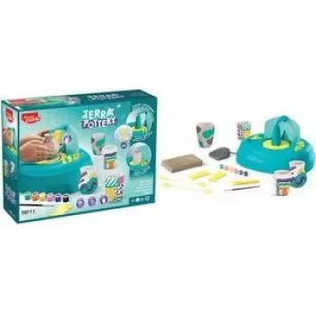 Maped Creativ Pottery Set for Children Aged 8+, 2 Modes for Beginners & Advanced, Air-Drying Clay with Tools and Paints (907220)